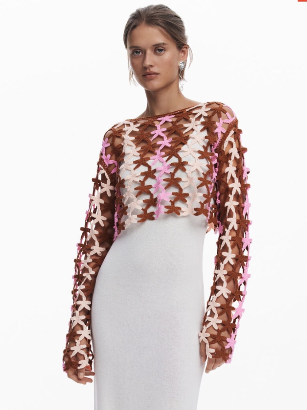 Desigual Repris Swim Lobelia Crochet Cover Up Shrug Bolero Small New With Tags!